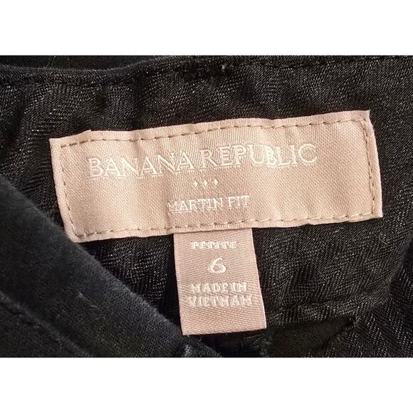 Banana Republic Martin Fit Ankle Pants in Black Size 6 Petite - Picture 3 of 3